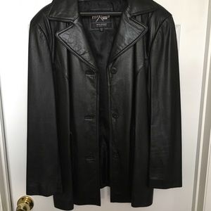 Vintage black leather jacket